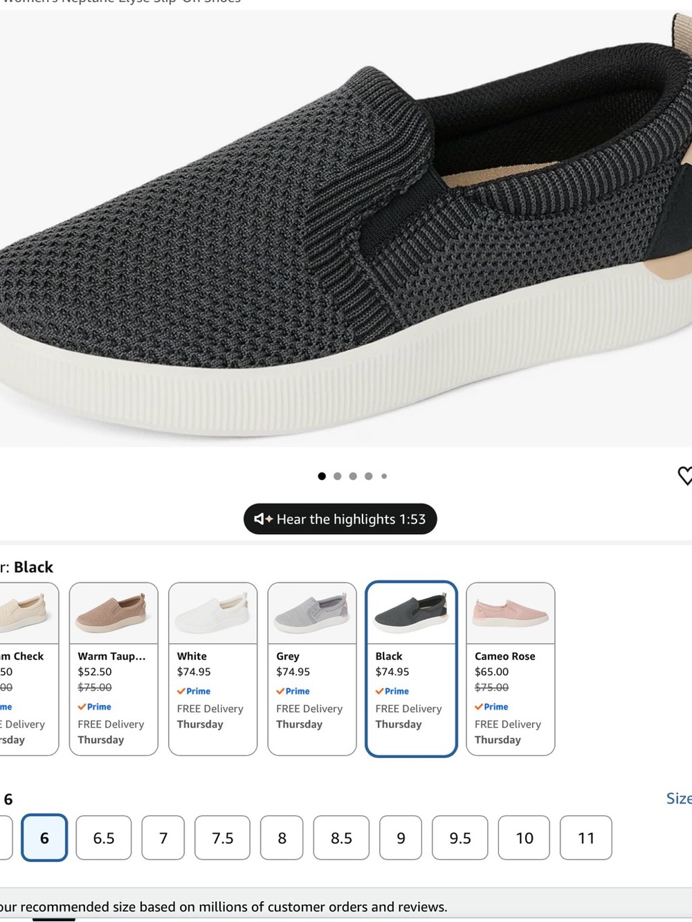 Reef Women's Black Slip-On Knit Sneakers with White Sole, removable insert.